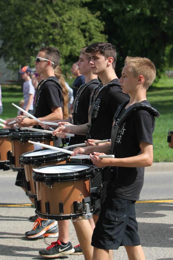 The Marching Band did their annual march in the Memorial Day parade where they played The Star Spangled Banner and Stars and Stripes Forever.