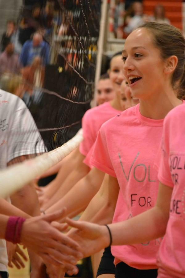 I thought that Volley for a Cure was a great experience, freshman Amelia West said. We raised so much money and helped out a lot of people with breast cancer.
