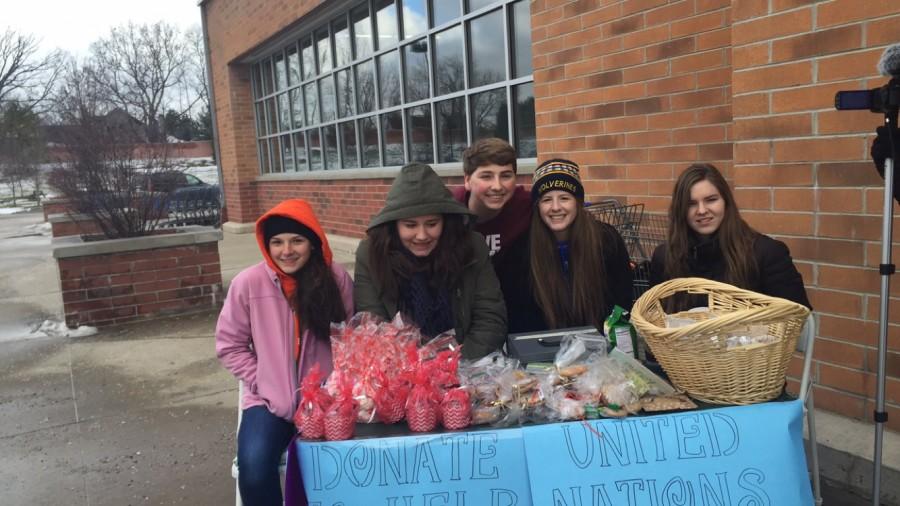 Standing outside at Walmart, the UNICEF Club members run the bake sale they had over the weekend. Vice president of the club, junior Riley Wilson, was pleased with the money they raised. We raised $424. 86. It was so cold outside that I think people felt bad for us and gave us pity donations as well as ones for the baked goods we sold.