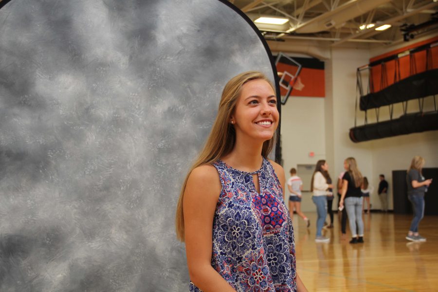 Sophomore Natalie Brown poses for her school picture on September 12th, 2016. She is very excited about the new school year and can't wait to see what will be in store for this school year. 