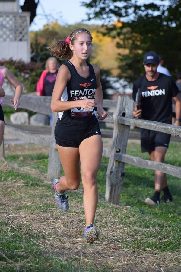 Senior Brenna Bleicher is running in the Metros determined to win. Later that day the girls Cross Country team ended up winning first place.