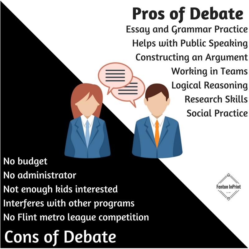 The high school should have a debate team or club | Fenton InPrint Online