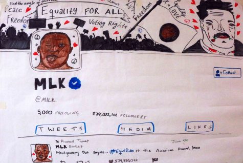 Sophomore history class integrates social media into poster project