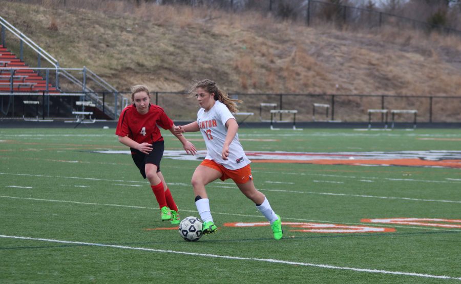 On March 29, the JV Girls Soccer team face Linden High. The Fenton girls tied with Linden 0-0. 
