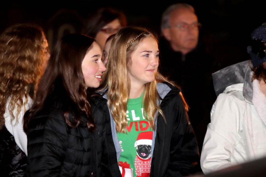 While in the Christmas spirit Sophmore, Brie Sandford attends Jingle fest with friends. The light parade brought lots of people in the comunicate together to celebrate and have a good time.