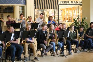Ambassadors and Jazz Band perform at Genesee Valley Mall