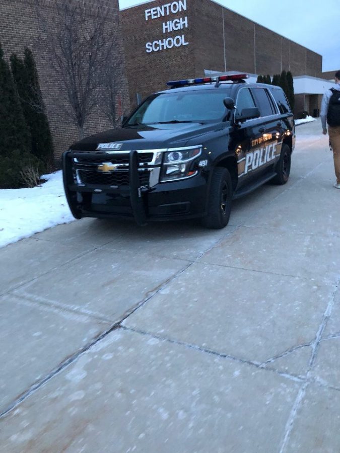 Following the school shooting that took place yesterday at Great Mills High School in Maryland, City of Fenton police spend the day to reassure students of their safety. 