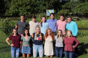 Senior homecoming court-
(bottom row from left) Megan Armbruster, Madeline Bluthardt, Chloe Idoni, Sophie Frost, Emma Snedden and Emily Hayes. (top row from left) Keegan Jarret, Lance Mercord,  Nolan Day, Gabe Horton, Eythan Fulton and Brock Henson. 