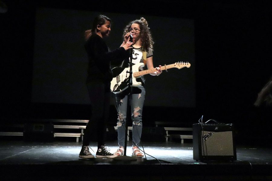 Mr/Mrs Fenton contest goes to the next act as the stage-crew sets up the stage. Senior Mackenzie Cassar (contestant 5) sang Make you feel my love by Bob Dylan and commemorated the performance to her parents 19th anniversary.   