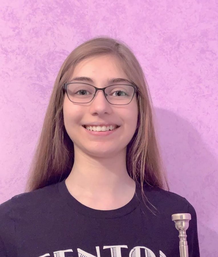 “I’m in Jazz Band and its really fun. I’ve made a lot of new friends and  I have learned so many new things. When I joined Jazz Band, I barely knew how to play the trumpet, but now I’m doing pretty well. I love Jazz Band, because I can make other people happy by doing what I love.” - freshman Bethany Grenzicki