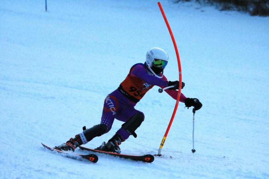 Senior Lara Kemp races for the Alpine ski team on Jan 13.