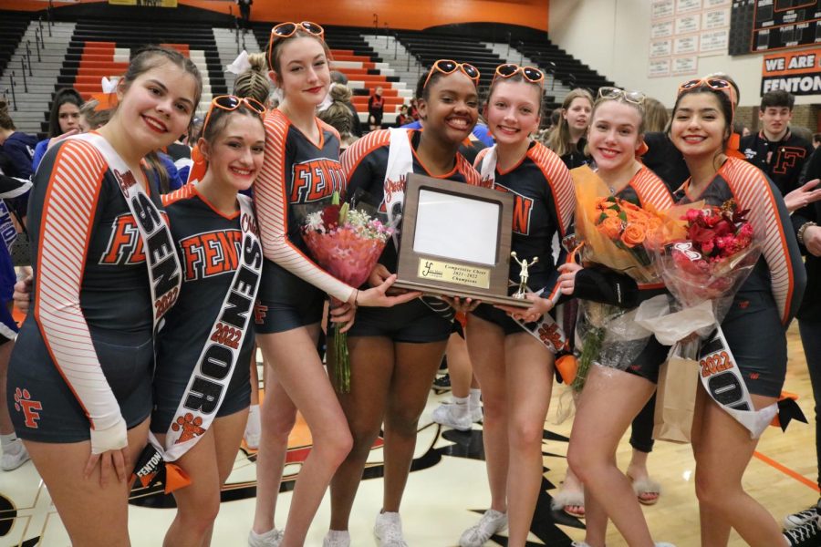 Cheer team placed first at district competition
