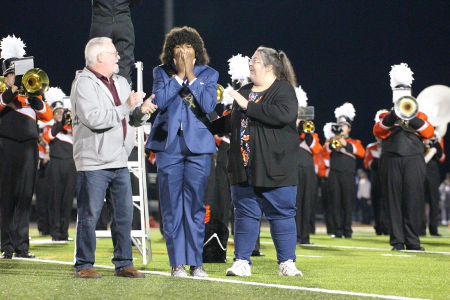 In shock, senior Ibrahim Sene is crowned Homecoming King. On Sept 30 was the Fenton Homecoming game v. Kearsely. During the halftime performance the new Queen and King were announced. 