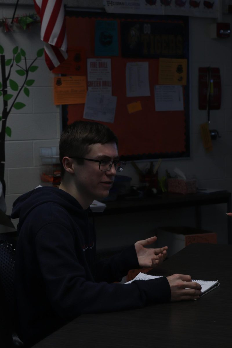 Debating about murder cases, junior Harry Hunt argues his side. On Oct 20, The debate happened in AP Government. 