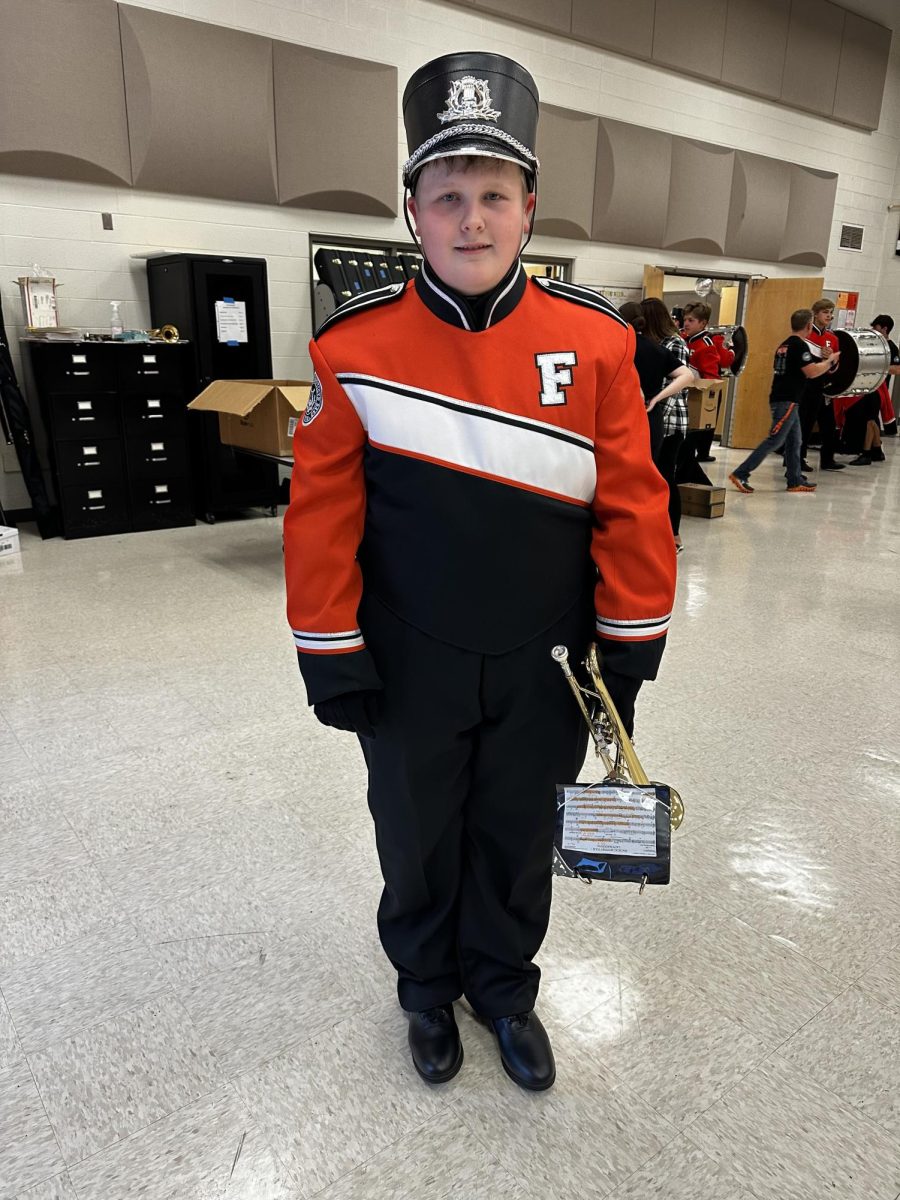 “My favorite thing about school is ELA. I don’t like spanish because I have to get it done for my language requirement. I also like band including symphony because it’s fun. I also applied for a jazz band and got it and thought it was super fun to get in. That’s everything about me here at FHS.” - freshman Evan Colville