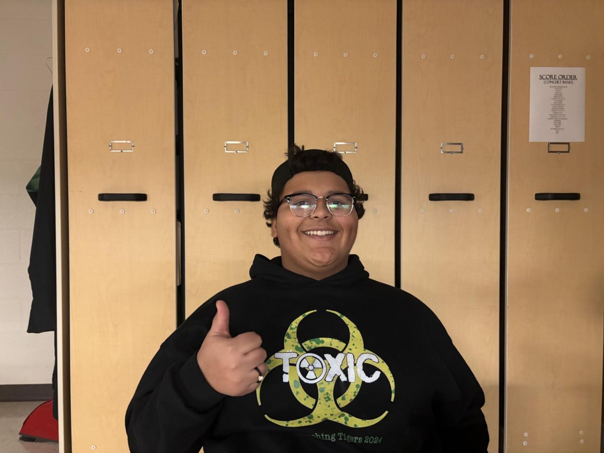 “I really enjoy playing video games and just like hanging out with my friends. My favorite video game is probably splatoon 3. I have played it since I was like eight. It’s just like really cool. It’s very colorful, very like fast paced game. There’s a lot of strategy that can go into it if you really play it like that, but it can also be played casually, so it’s very versatile to. I really like math this year. I feel like it’s very easy to understand the material. I play bass clarinet, but I also play clarinet and tenor saxophone. I just like woodwinds because they're very like responsive.” -Sophomore Lukas Perczak