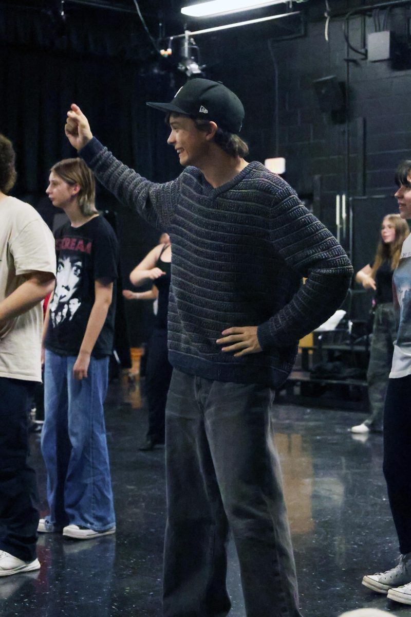 Striking a pose, sophomore Lennon Paxton participates in the Mamma Mia auditions. On Oct. 14, the Drama Club held auditions for their upcoming play, Mamma Mia.