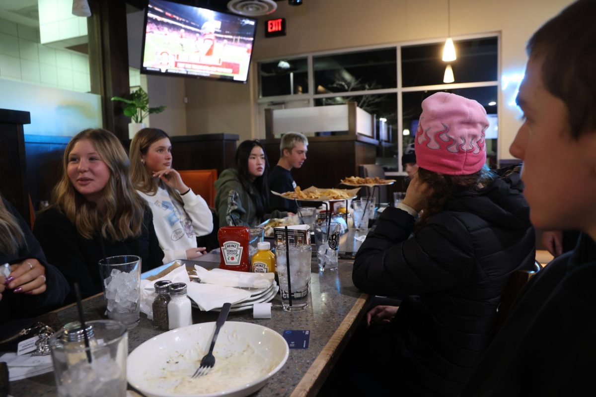 Talking, the ski team had a team dinner at Boston’s in Fenton. Their first meet is on Jan. 7.