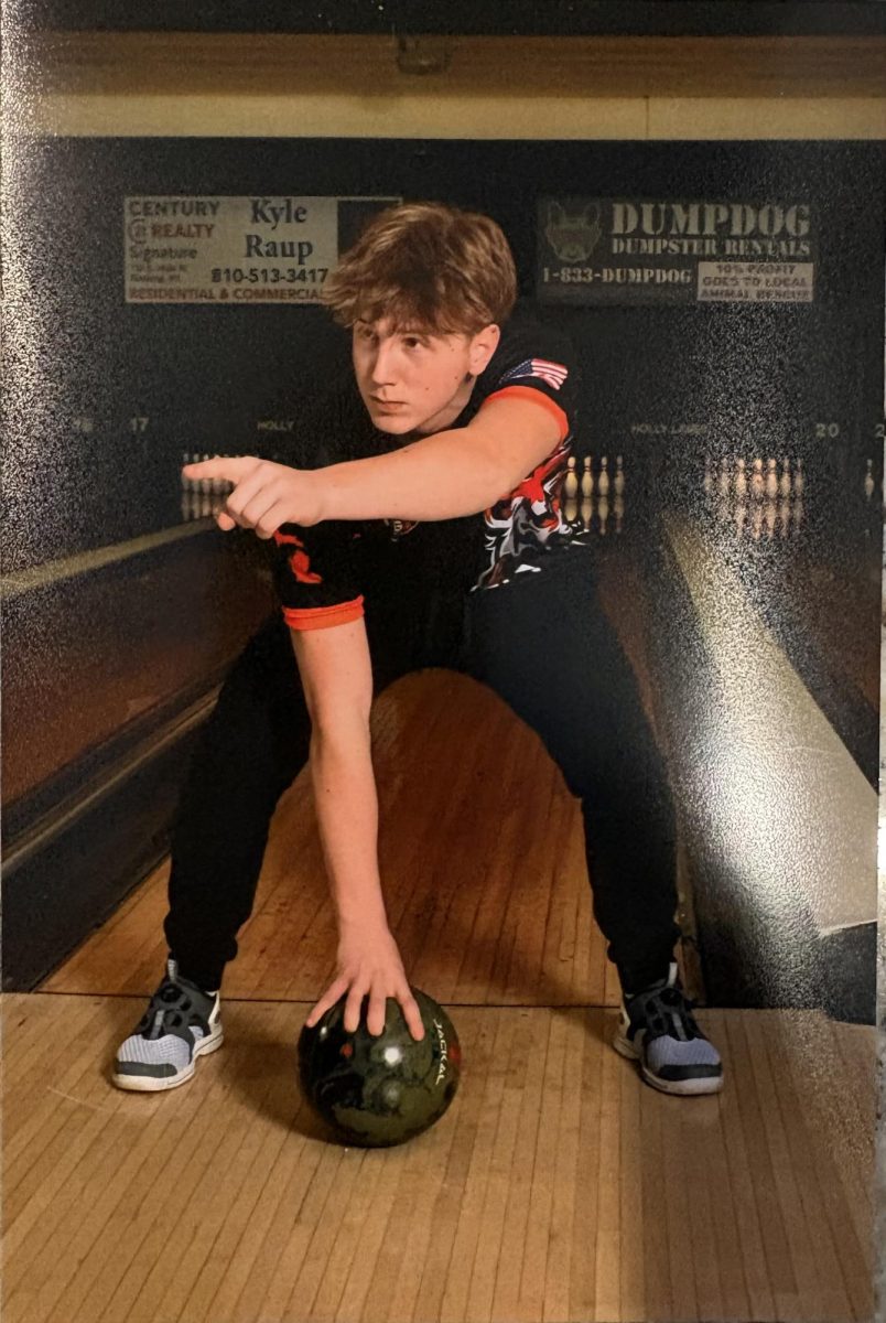 “I like playing Fortnite, bowling, I enjoy doing the worm, and drinking Gatorade. I’ve been playing Fortnite since around 2018. I grew up with the red Gatorade, so I’d have to stick with that, but the light blue is also great. Glacier Freeze is also up there. I enjoy hitting strikes. If you hit a spare, it’s okay every once in a while, but you never want to leave a frame open because that’s a failure to success. Reach for the stars, and even if you miss, you’ll reach the moon.” - Junior Charlie Bravender
