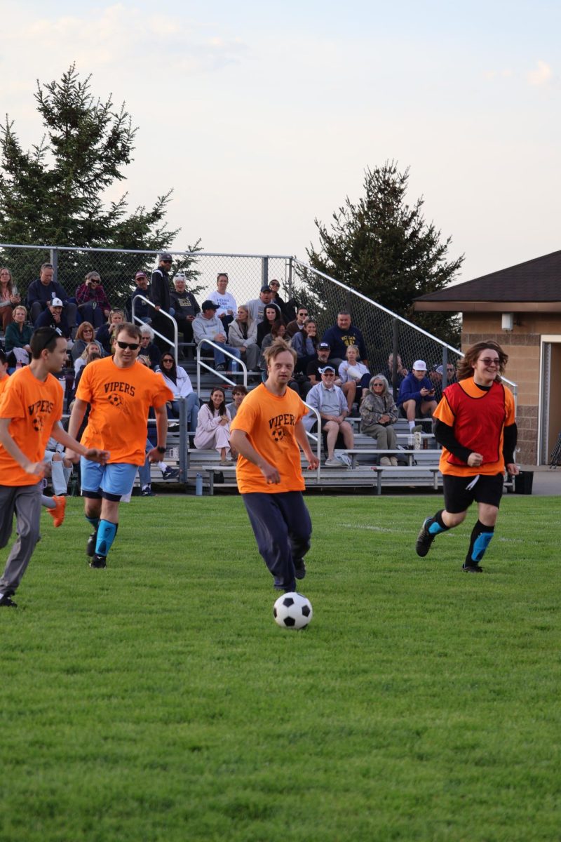 playing soccer, the fenton vipers team played during halftime of the varsity girls soccer game. On may 4 the vipers played a short soccer game at halftime. 